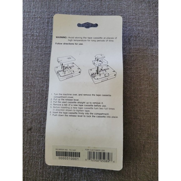 Brother Cassette Tape P-touch TC-14Z1 Clear 3/8” laminated labels - Picture 2 of 3